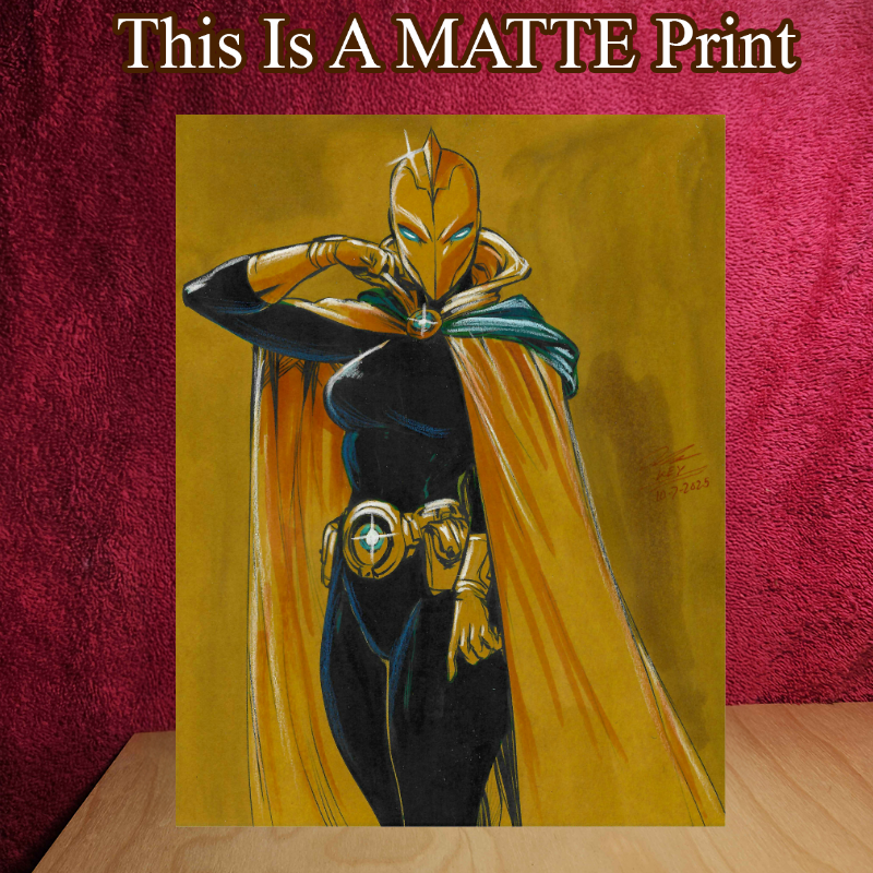 Dr Fate Art Illustration Hard Signed 8.5x11in Fine Art PRINT