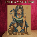 Lara Croft Art Illustration Hard Signed 8.5x11in Fine Art PRINT