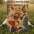 Harley Quinn Art Illustration Hard Signed 8.5x11in Fine Art PRINT