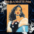 Wonder Woman Art Illustration Hard Signed 8.5x11in Fine Art PRINT