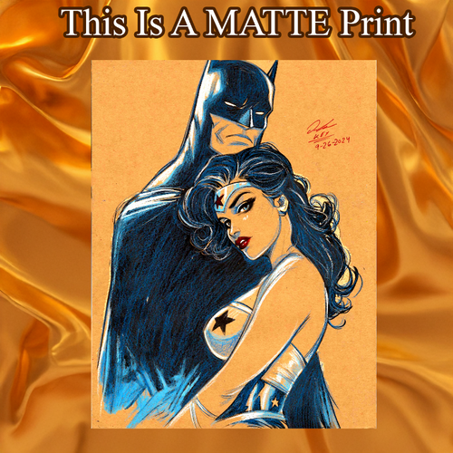 Batman Art Illustration Hard Signed 8.5x11in Fine Art PRINT
