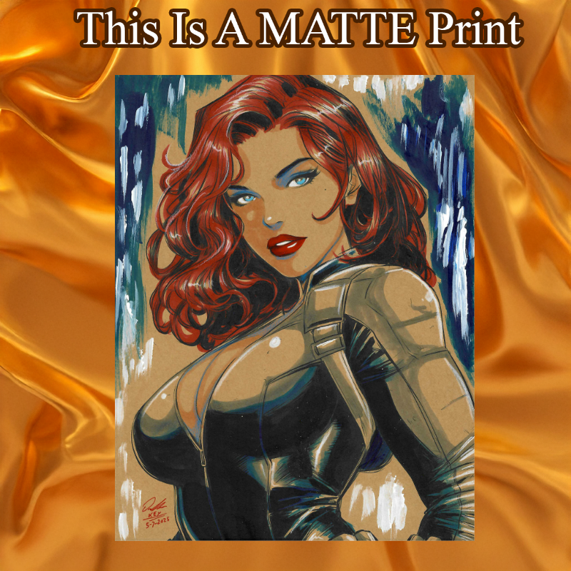 Black Widow Art Illustration Hard Signed 8.5x11in Fine Art PRINT