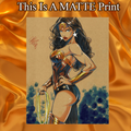 Wonder Woman Art Illustration Hard Signed 8.5x11in Fine Art PRINT