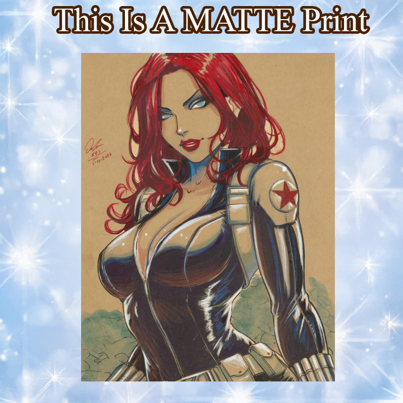 Black Widow Art Illustration Hard Signed 8.5x11in Fine Art PRINT