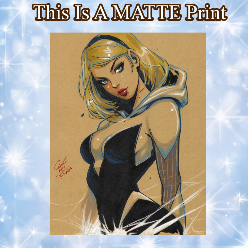 Gwen Stacy Art Illustration Hard Signed 8.5x11in Fine Art PRINT