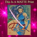 Psylocke Art Illustration Hard Signed 8.5x11in Fine Art PRINT
