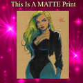 Black Canary Art Illustration Hard Signed 8.5x11in Fine Art PRINT
