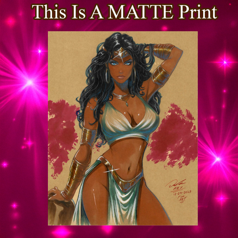 Dejah Thoris Art Illustration Hard Signed 8.5x11in Fine Art PRINT