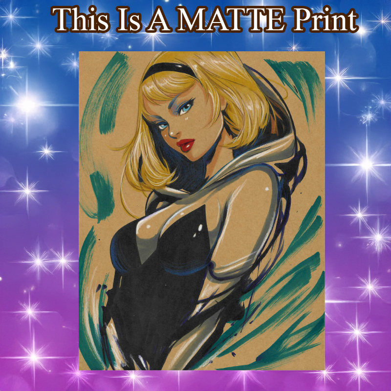 Gwen Stacy Art Illustration Hard Signed 8.5x11in Fine Art PRINT