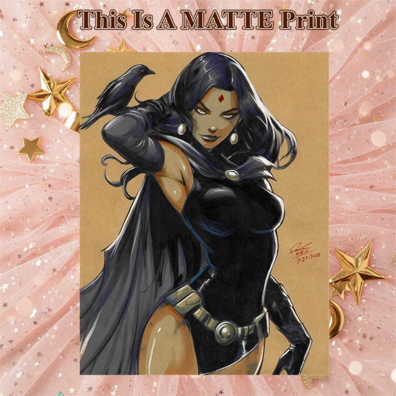 Raven Art Illustration Hard Signed 8.5x11in Fine Art PRINT