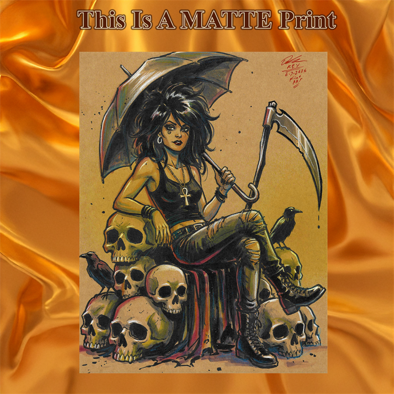 Death Of The Endless Art Illustration Hard Signed 8.5x11in Fine Art PRINT