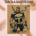 Punisher Art Illustration Hard Signed 8.5x11in Fine Art PRINT