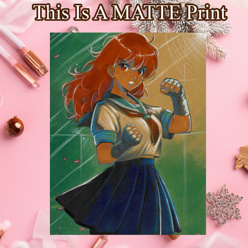 Ako Art Illustration Hard Signed 8.5x11in Fine Art PRINT