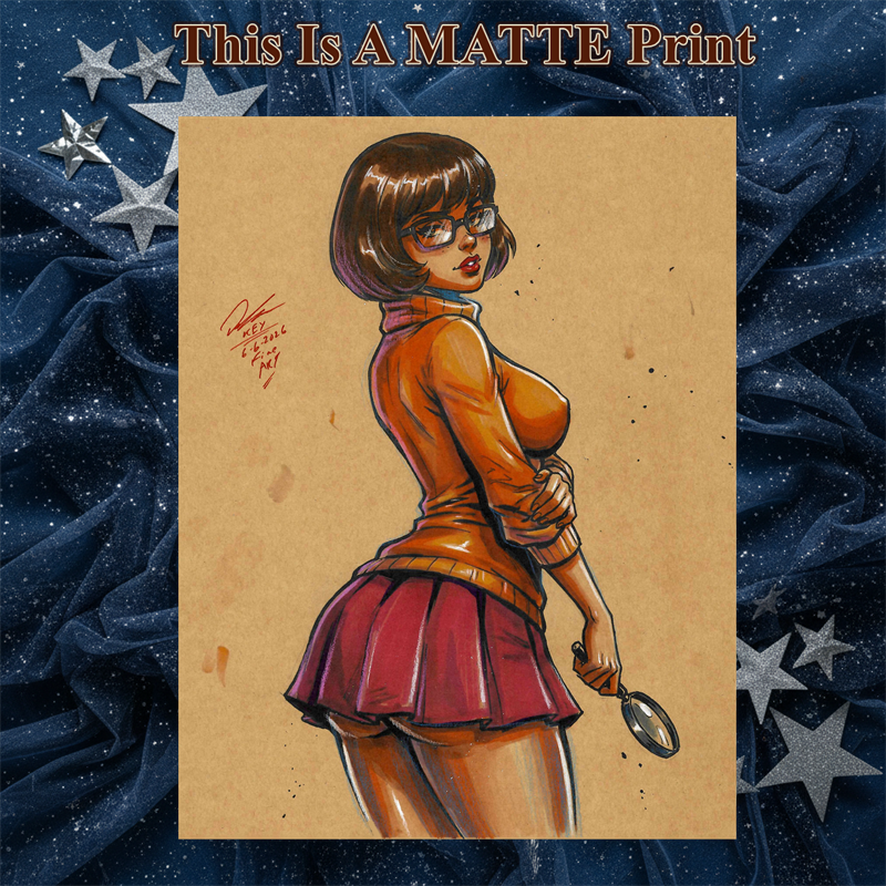 Velma Dinkley Art Illustration Hard Signed 8.5x11in Fine Art PRINT