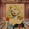 Supergirl Art Illustration Hard Signed 8.5x11in Fine Art PRINT