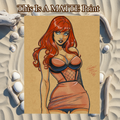Mary Jane Art Illustration Hard Signed 8.5x11in Fine Art PRINT