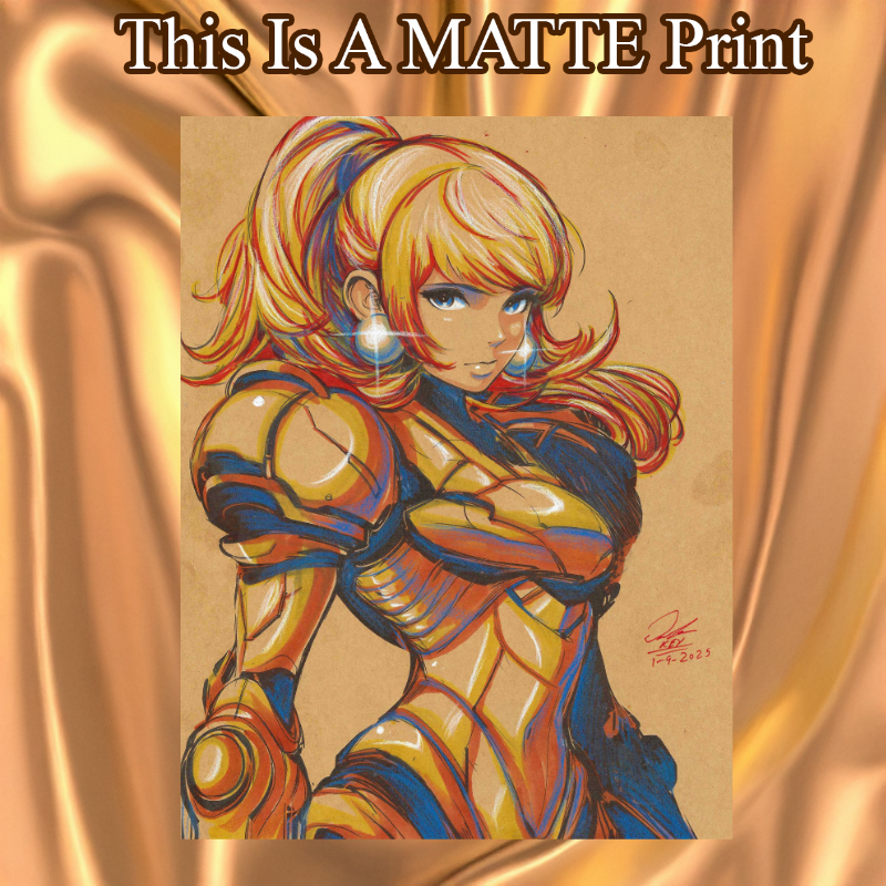Samus Art Illustration Hard Signed 8.5x11in Fine Art PRINT