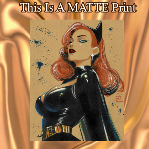 Batgirl Art Illustration Hard Signed 8.5x11in Fine Art PRINT