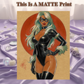 Black Cat Art Illustration Hard Signed 8.5x11in Fine Art PRINT