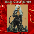 Black Cat Art Illustration Hard Signed 8.5x11in Fine Art PRINT