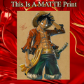 Luffy Art Illustration Hard Signed 8.5x11in Fine Art PRINT