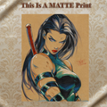 Psylocke Art Illustration Hard Signed 8.5x11in Fine Art PRINT
