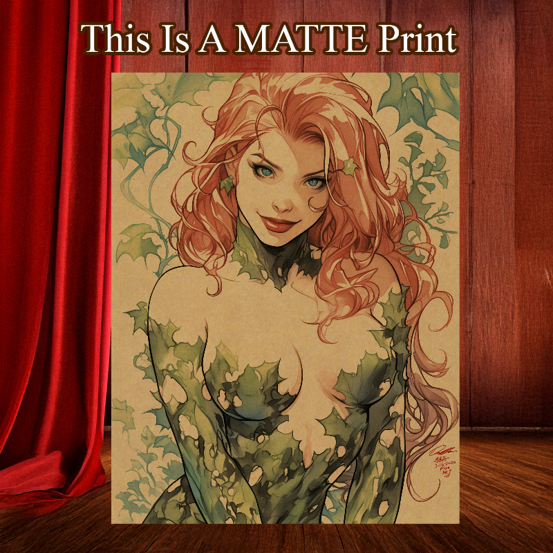 Poison Ivy Art Illustration Hard Signed 8.5x11in Fine Art PRINT
