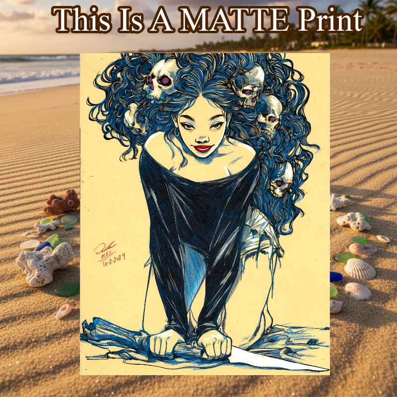 OC Art Illustration Hard Signed 8.5x11in Fine Art PRINT