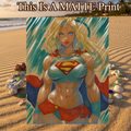 Supergirl Art Illustration Hard Signed 8.5x11in Fine Art PRINT