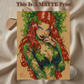 Poison Ivy Art Illustration Hard Signed 8.5x11in Fine Art PRINT
