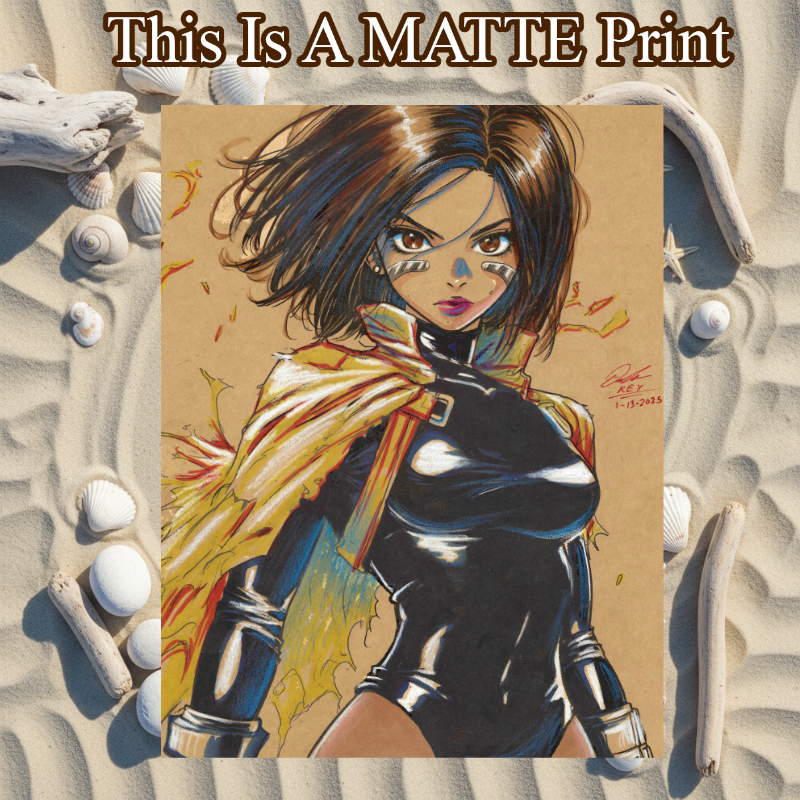 Battle Angel Alita Art Illustration Hard Signed 8.5x11in Fine Art PRINT