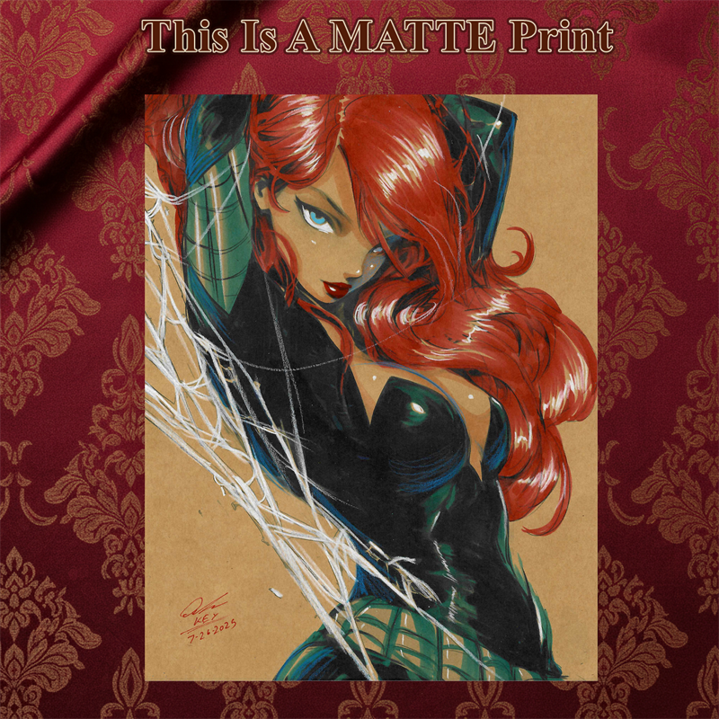 Mary Jane Art Illustration Hard Signed 8.5x11in Fine Art PRINT