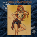 Mary Jane Art Illustration Hard Signed 8.5x11in Fine Art PRINT