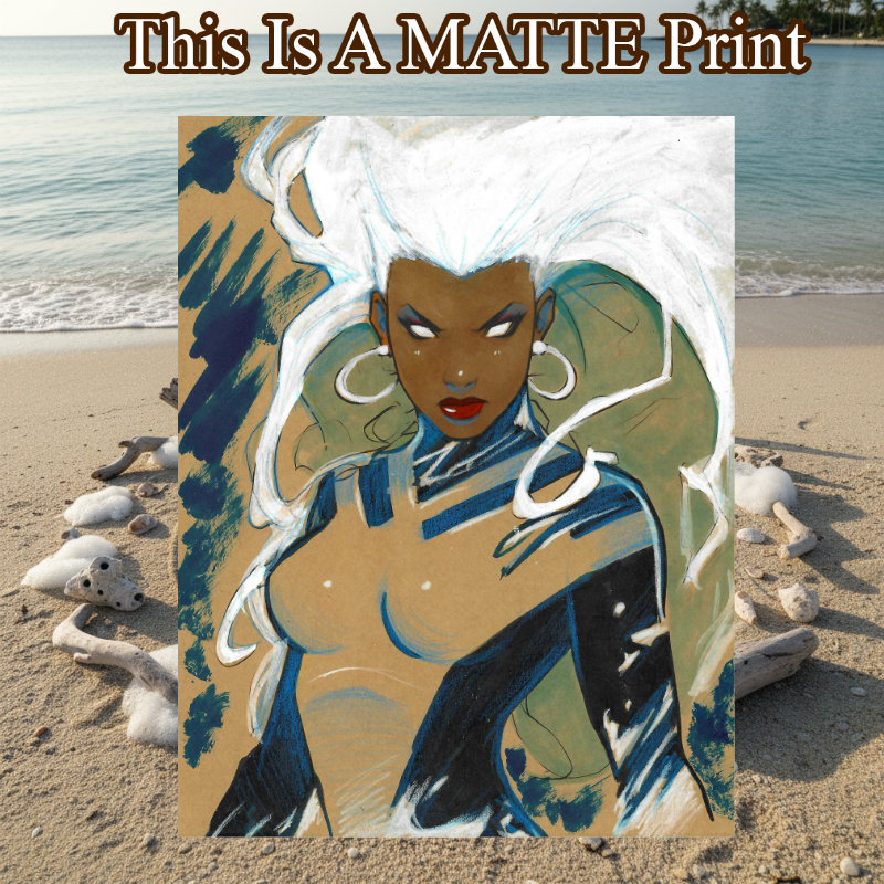 Storm Art Illustration Hard Signed 8.5x11in Fine Art PRINT