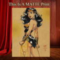 Wonder Woman Art Illustration Hard Signed 8.5x11in Fine Art PRINT