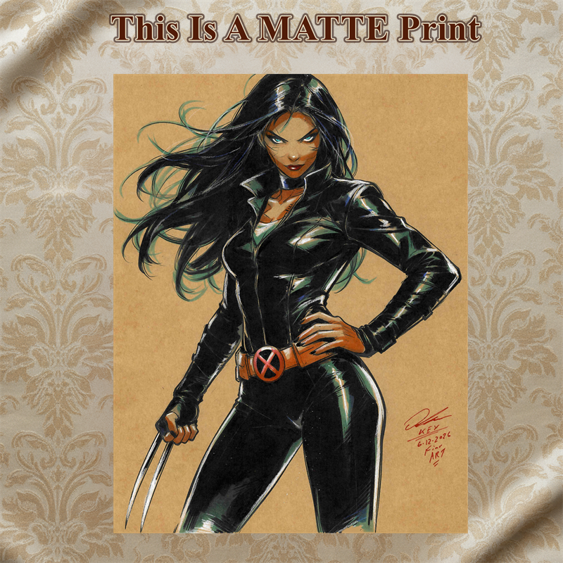 X-23 Art Illustration Hard Signed 8.5x11in Fine Art PRINT