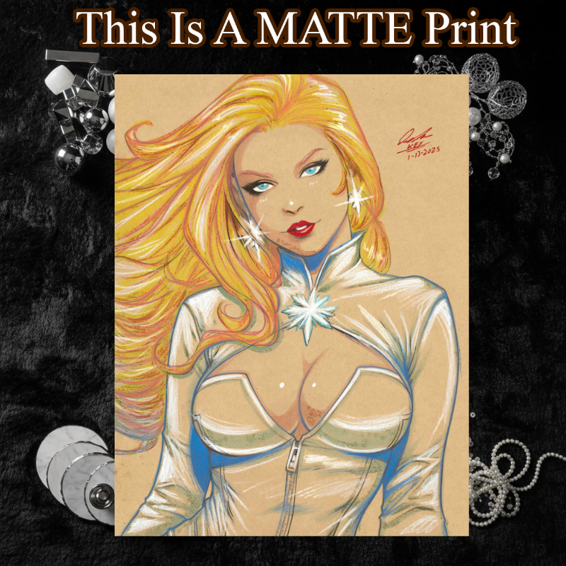 Emma Frost Art Illustration Hard Signed 8.5x11in Fine Art PRINT