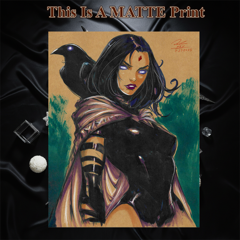 Raven Art Illustration Hard Signed 8.5x11in Fine Art PRINT