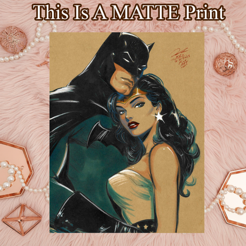 Batman Art Illustration Hard Signed 8.5x11in Fine Art PRINT