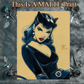 Catwoman Art Illustration Hard Signed 8.5x11in Fine Art PRINT