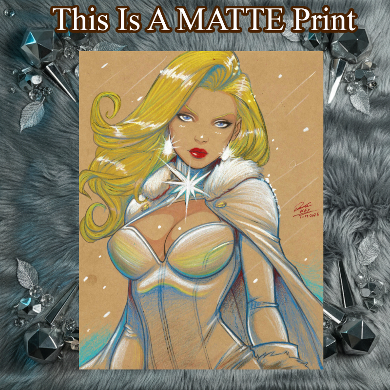 Emma Frost Art Illustration Hard Signed 8.5x11in Fine Art PRINT