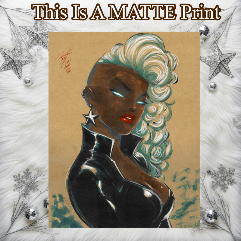 Storm Art Illustration Hard Signed 8.5x11in Fine Art PRINT