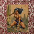 Wonder Woman Art Illustration Hard Signed 8.5x11in Fine Art PRINT