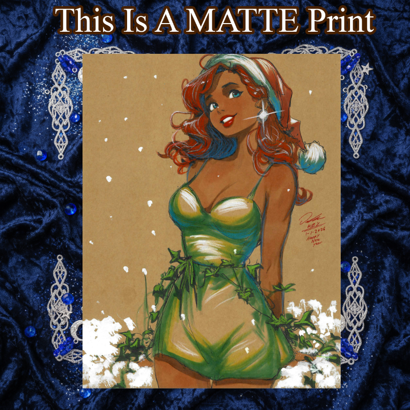 Poison Ivy Art Illustration Hard Signed 8.5x11in Fine Art PRINT