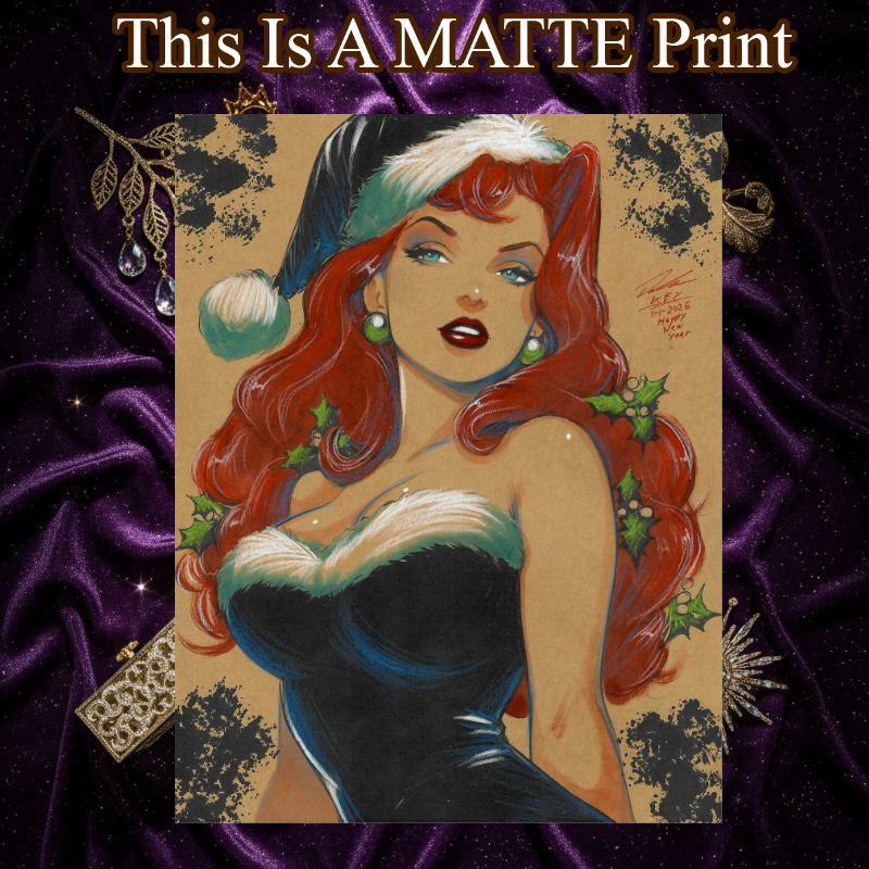 Poison Ivy Art Illustration Hard Signed 8.5x11in Fine Art PRINT