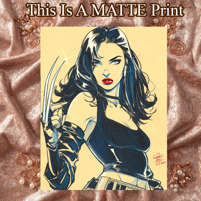 X-23 Art Illustration Hard Signed 8.5x11in Fine Art PRINT
