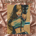 Tifa Lockhart Art Illustration Hard Signed 8.5x11in Fine Art PRINT