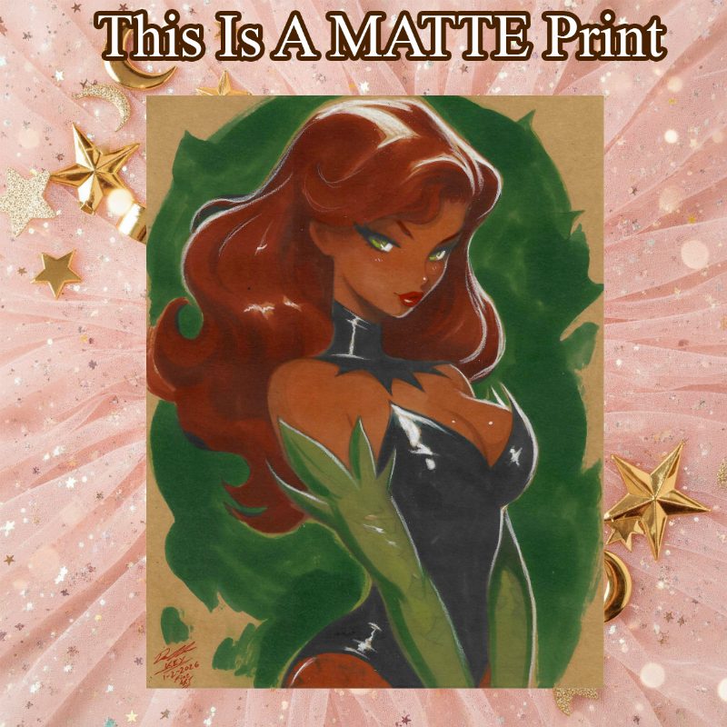 Poison Ivy Art Illustration Hard Signed 8.5x11in Fine Art PRINT