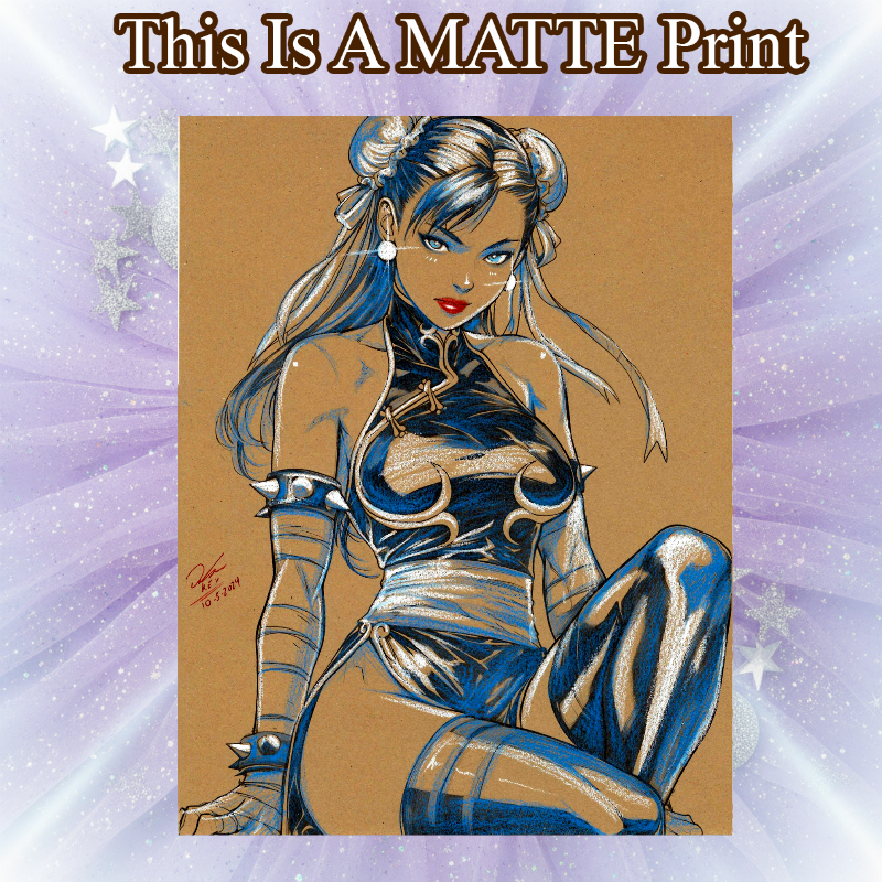 Chun Li Art Illustration Hard Signed 8.5x11in Fine Art PRINT