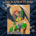 Hawkgirl Art Illustration Hard Signed 8.5x11in Fine Art PRINT